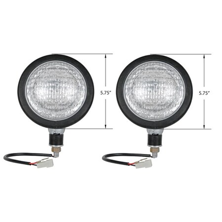 Aic Replacement Parts 12V Steel Body Headlight Pair 55Watt Fits FARMALL 706 756 806 856 1206 1256 1456 L525HG12V_x2